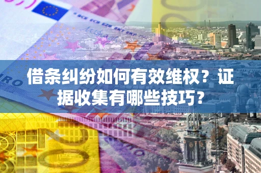 北京借条纠纷如何有效维权？证据收集有哪些技巧？