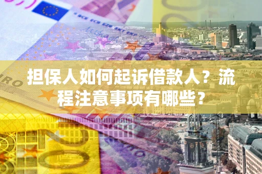 北京担保人如何起诉借款人？流程注意事项有哪些？